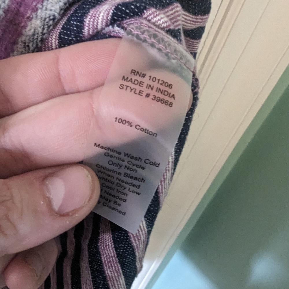 Soft Surroundings Striped Tunic Top Sz PS - Picture 5 of 6
